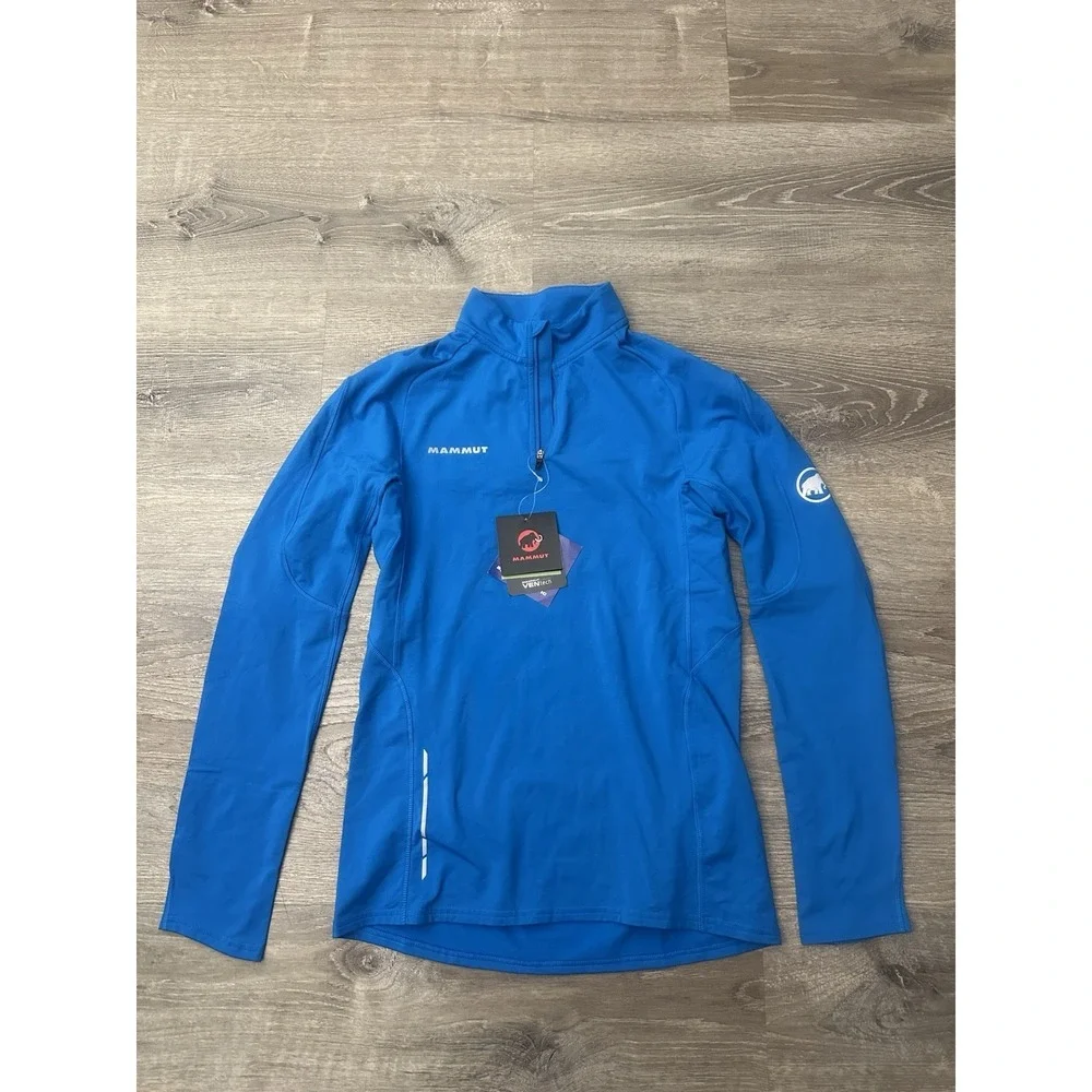 Mammut MTR 141 Thermo Long Sleeve Zip Men's Small Blue Quarter Zip